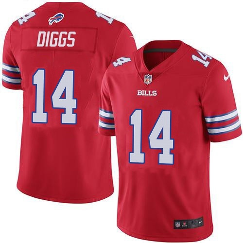 Men's Buffalo Bills #14 Stefon Diggs Red NFL Stitched Jersey